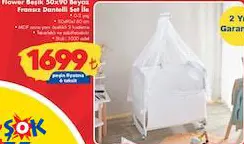 FLOWER BEŞİK 50X90 BEYAZ FRANSIZ DANTELLİ SET İLE FLOWER BEŞİK 50X90 BEYAZ FRANSIZ DANTELLİ SET İLE